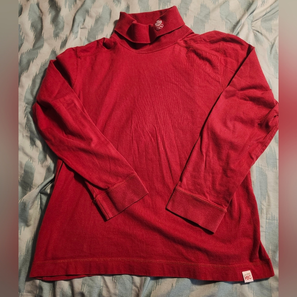 HBC Canada 2006 Olympic Red Long Sleeve‎ Turtleneck Men's Size Large